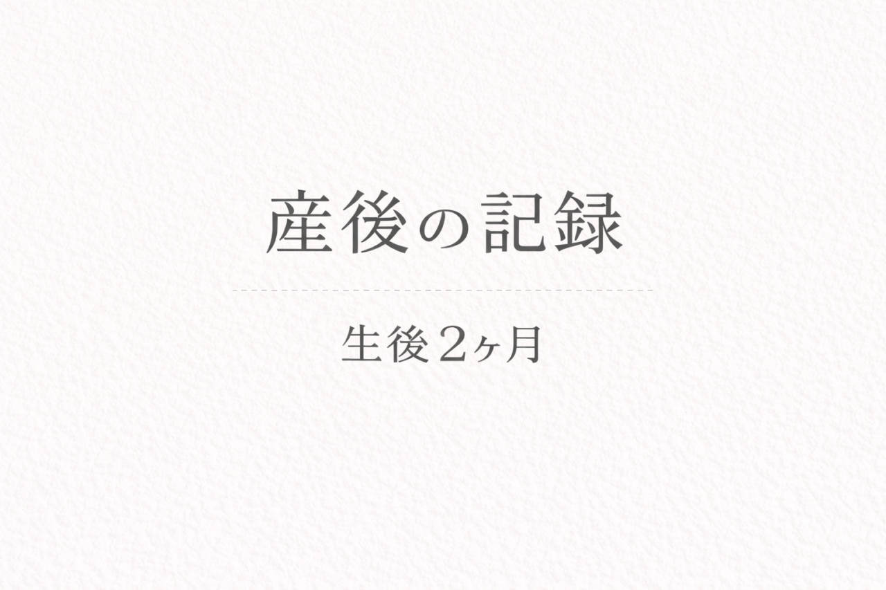 産後の記録｜生後2ヶ月、少し外に出られるようになった頃