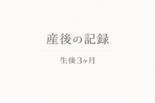 産後の記録｜成長がめまぐるしい時期